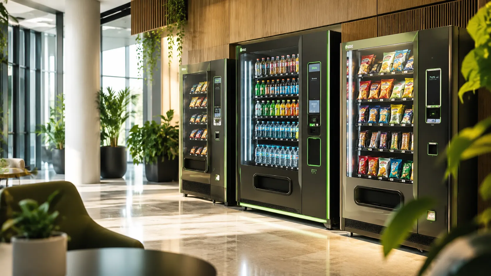 Máquinas de snacks y bebidas